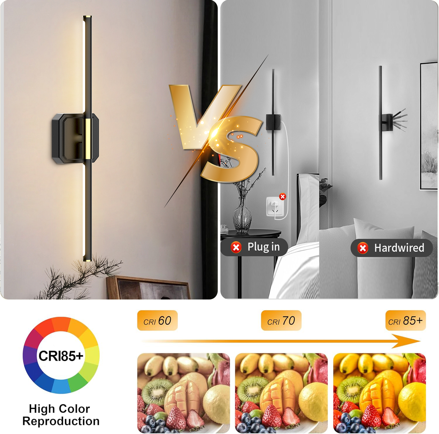 HCP042 双头分体阅读壁灯圆底